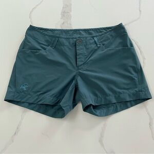 Arc'teryx Women’s Teal Blue Creston Shorts 4.5", Size 10